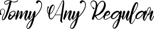 Tomy Any Regular font | TomyAny.otf