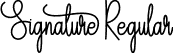 Signature Regular font | Signature.otf