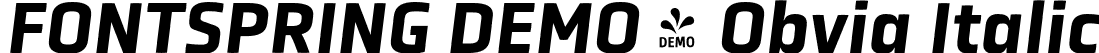 FONTSPRING DEMO - Obvia Italic font | Fontspring-DEMO-obvia_semibold_italic.otf