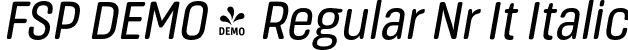 FSP DEMO - Regular Nr It Italic font | Fontspring-DEMO-masifardnr-regularit.otf