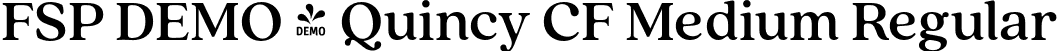 FSP DEMO - Quincy CF Medium Regular font | Fontspring-DEMO-quincycf-medium.otf