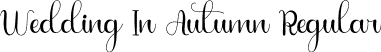 Wedding In Autumn Regular font | WeddingInAutumn.otf