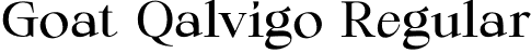 Goat Qalvigo Regular font | Goat _ Qalvigo.otf