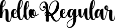 hello Regular font | hello.otf