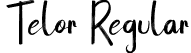 Telor Regular font | Telor.otf