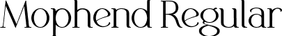 Mophend Regular font | Mophend.ttf