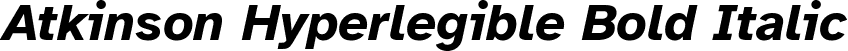 Atkinson Hyperlegible Bold Italic font | AtkinsonHyperlegible-BoldItalic.ttf