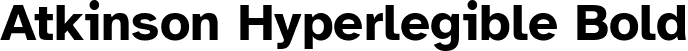 Atkinson Hyperlegible Bold font | AtkinsonHyperlegible-Bold.ttf