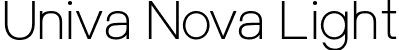 Univa Nova Light font | UnivaNova-Light.ttf