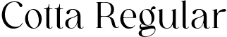 Cotta Regular font | cotta-free.otf