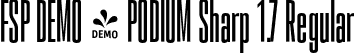 FSP DEMO - PODIUM Sharp 1.7 Regular font | Fontspring-DEMO-podiumsharp-1.7.otf