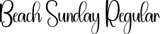 Beach Sunday Regular font | Beach-Sunday.otf