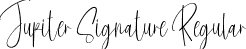 Jupiter Signature Regular font | Jupiter Signature.ttf