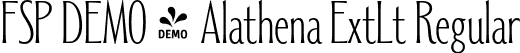 FSP DEMO - Alathena ExtLt Regular font | Fontspring-DEMO-alathena-extralight.otf