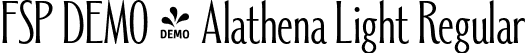 FSP DEMO - Alathena Light Regular font | Fontspring-DEMO-alathena-light.otf