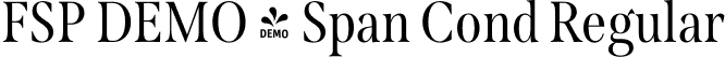 FSP DEMO - Span Cond Regular font | Fontspring-DEMO-span-regularcond.otf