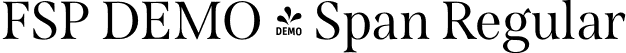 FSP DEMO - Span Regular font | Fontspring-DEMO-span-regular.otf