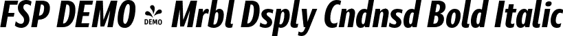 FSP DEMO - Mrbl Dsply Cndnsd Bold Italic font | Fontspring-DEMO-marbledisplay-condensedbolditalic.otf