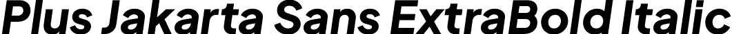 Plus Jakarta Sans ExtraBold Italic font | PlusJakartaSans-ExtraBoldItalic.ttf