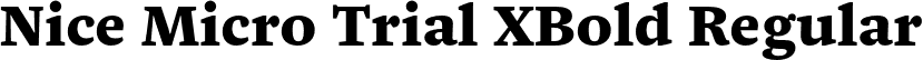 Nice Micro Trial XBold Regular font | NiceMicroTrial-XBold.otf