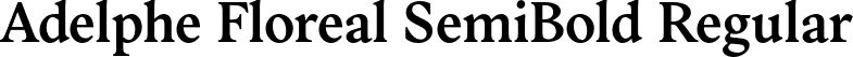 Adelphe Floreal SemiBold Regular font | Adelphe-FlorealSemiBold.otf