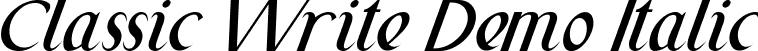 Classic Write Demo Italic font | ClassicWriteDemoItalic.ttf