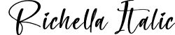 Richella Italic font | Richella-Italic.otf