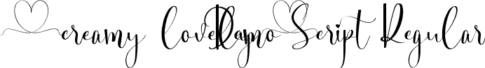 Creamy Lovely Demo Script Regular font | CreamyLovelyDemoScript.ttf