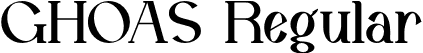 GHOAS Regular font | GHOAS.otf