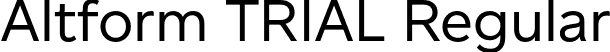 Altform TRIAL Regular font | altformtrial-regular.otf