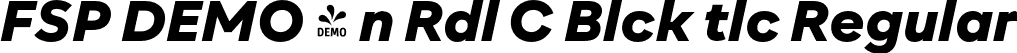 FSP DEMO - n Rdl C Blck tlc Regular font | Fontspring-DEMO-neueradial-c-blackitalic.otf