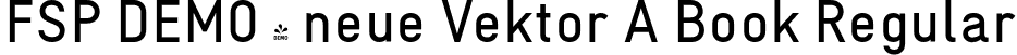 FSP DEMO - neue Vektor A Book Regular font | Fontspring-DEMO-neuevektor-a-book.otf