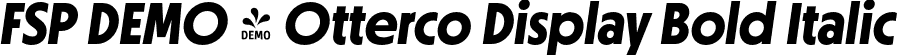 FSP DEMO - Otterco Display Bold Italic font | Fontspring-DEMO-ottercodisplay-bolditalic.otf