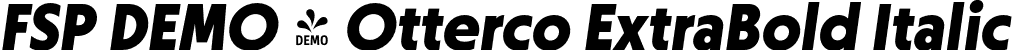 FSP DEMO - Otterco ExtraBold Italic font | Fontspring-DEMO-otterco-extrabolditalic.otf