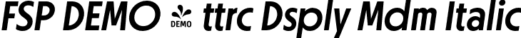 FSP DEMO - ttrc Dsply Mdm Italic font | Fontspring-DEMO-ottercodisplay-mediumitalic.otf