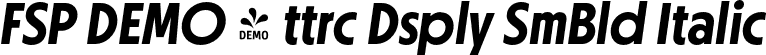 FSP DEMO - ttrc Dsply SmBld Italic font | Fontspring-DEMO-ottercodisplay-semibolditalic.otf