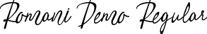 Romani Demo Regular font | RomaniDemoRegular.ttf