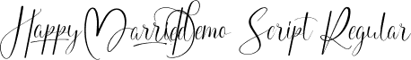 Happy Married Demo Script Regular font | HappyMarriedDemoScript.ttf