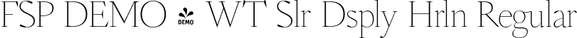 FSP DEMO - WT Slr Dsply Hrln Regular font | Fontspring-DEMO-wtsolaire-displayhairline.otf