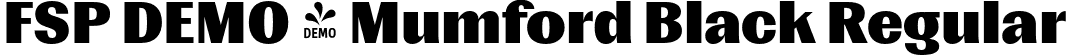 FSP DEMO - Mumford Black Regular font | Fontspring-DEMO-mumford-black.otf