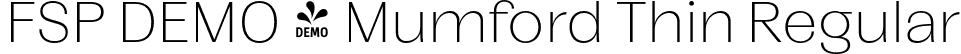 FSP DEMO - Mumford Thin Regular font | Fontspring-DEMO-mumford-thin.otf