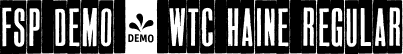 FSP DEMO - WTC HAINE Regular font | Fontspring-DEMO-wtc-haine.otf