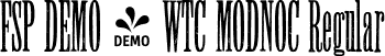 FSP DEMO - WTC MODNOC Regular font | Fontspring-DEMO-wtc-modnoc.otf