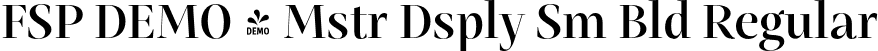 FSP DEMO - Mstr Dsply Sm Bld Regular font | Fontspring-DEMO-mastro-displaysemibold.otf