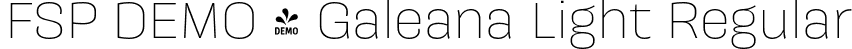 FSP DEMO - Galeana Light Regular font | Fontspring-DEMO-galeana-light.otf