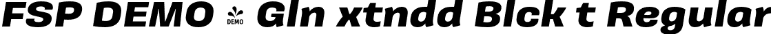 FSP DEMO - Gln xtndd Blck t Regular font | Fontspring-DEMO-galeanaextended-blackit.otf