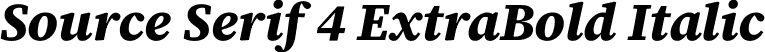 Source Serif 4 ExtraBold Italic font | SourceSerif4-ExtraBoldItalic.ttf