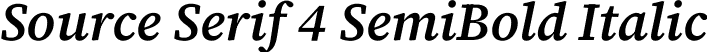 Source Serif 4 SemiBold Italic font | SourceSerif4-SemiBoldItalic.ttf