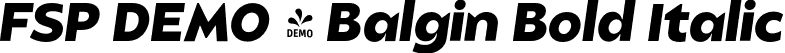FSP DEMO - Balgin Bold Italic font | Fontspring-DEMO-balgin-bolditalic.otf