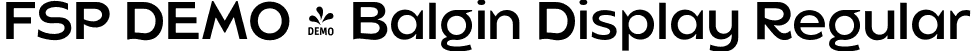 FSP DEMO - Balgin Display Regular font | Fontspring-DEMO-balgindisplay-regular.otf